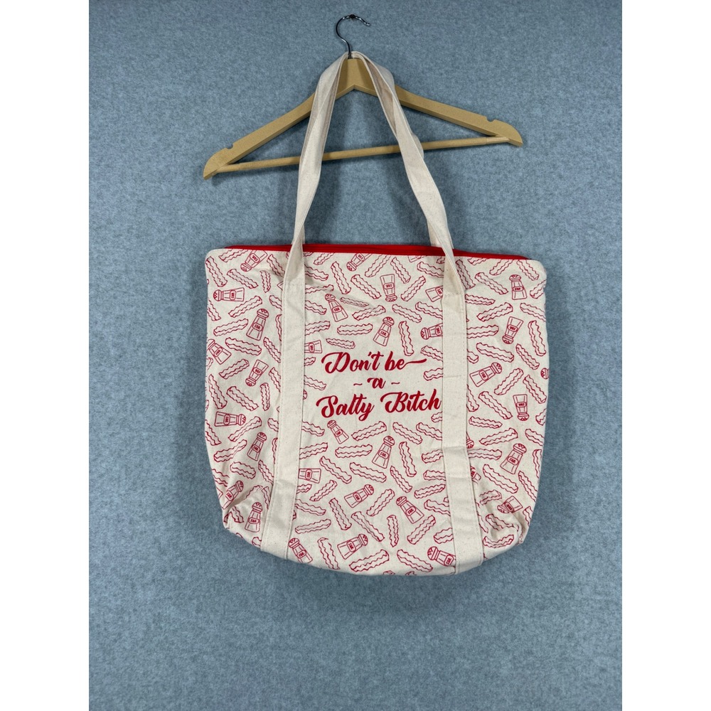 Smarta** & Sass Large Tote Bag Salty B Funny Cotton Canvas Zipper